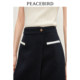 Peacebird Little Flavor Skirt in winter irregular texture feeling waist-hugging A-line short skirt
