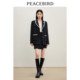 Peacebird Little Flavor Skirt in winter irregular texture feeling waist-hugging A-line short skirt
