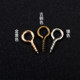 Sheep eye stud sheep horn screw ring sheep eye circle self-tapping pendant drop glue DIY handmade jewelry metal accessories material