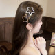 Rhinestone five-pointed star hairpin side forehead bangs hairpin female back head clip headdress broken hair bb clip clip