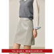 Lily Ole Autumn Female Gram Vintage Bright Facial Leather A -shaped skirt women's models
