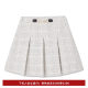 Lily Ole Spring Women's Age Reduction College Senior Fragrant Fragrant Cross -Lims High waist A -shaped skirt short skirt

