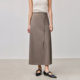 LILY2025 Spring New Women's Clothing Simple Casual Straight Cubes All-match Mid-length Skirt
