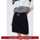 Lily Olachi new women's fashion commute solid color and thin A -line skirt short skirt
