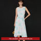 LILY2025 Spring New Women's Clothing Design New Chinese Lacquer Art Smudged Round Neck Casual Sleeveless Vest Dress

