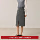 
LILY Grey slit versatile commuter high waist straight skirt Outlet winter new women's clothing