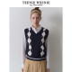 TeenieWeenie Bear Outlet Women's Spring Academy Style Diamond-Class V-neck Knitted Vest
