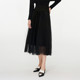 Floating black mesh skirt 2024 new winter style fashion versatile commuting cover the crotch slim exquisite elegant women