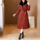 Big brand new Xiangyun Said down jacket Female big size goose down jacket Mom is expensive and thin, mid -length jacket
