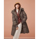 IEF/Aiyifu down jacket 2024 winter new Korean version waist-closing white duck down mid-length jacket
