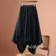 White irregular lace spliced ​​Organza skirt 2025 summer design niche slim midi skirt