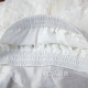 White irregular lace spliced ​​Organza skirt 2025 summer design niche slim midi skirt
