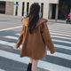 Mid-length loose two-sided lamb fur coat for women large size thickened hooded fur integrated cotton coat cotton coat coat