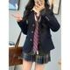 Moqiu JK uniform original design Yakawa Women's cherry blossom pink waist small suit Japanese short jacket top
