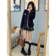 Moqiu JK uniform original design Yakawa Women's cherry blossom pink waist small suit Japanese short jacket top
