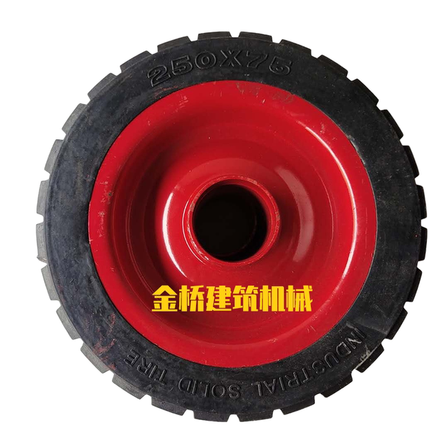 Universal wheel construction site electric tricycle ash bucket truck accessories collection dump truck steering wheel wear-resistant solid wheel