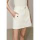 LILY summer new women's clothing retro fashion commuting versatile and chic slim high waist A-line miniskirt