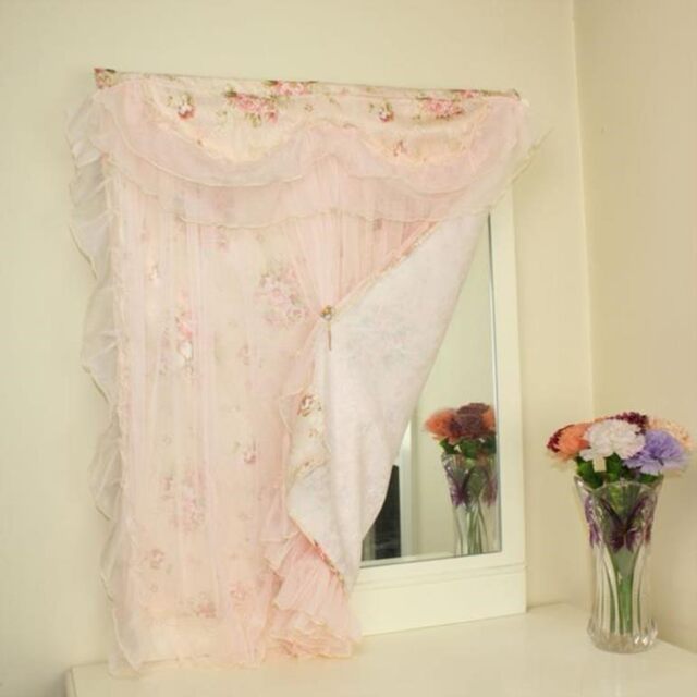 Bedroom cover curtains locker locker widened computer cabinet mirror half curtain multi-purpose wall curtain
