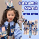 Children's cute hairpin rabbit police headdress little girl Zootopia bunny ears bow hat hairpin hair accessories