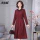 High-end wool dress for women in autumn and winter 2025 new doll collar middle-aged and elderly mothers festive wedding banquet mink velvet skirt