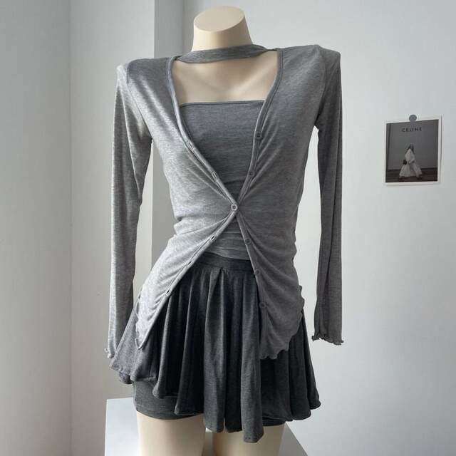 Ballet girl slim and versatile A-line skirt female spring flared skirt high-waisted skirt pants dance practice clothes
