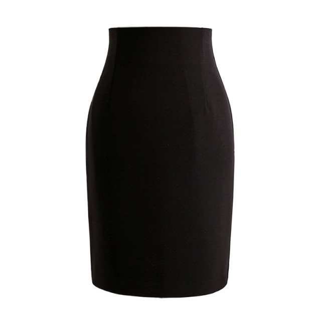 Professional skirt women's spring and summer solid color one-step skirt temperament mid-length suit short skirt OL hip-covering skirt work skirt