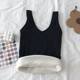 
2025 autumn and winter new style plus velvet and thickened warm V-neck vest for women to wear outside and inside, versatile slimming vest for women