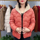 The net version of the double pocket, the lap lapel cotton jacket, the female cold -keeping warm cotton jacket, fashion leisure, simple middle -aged and elderly women's clothing