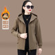 
Enhu 2025 autumn and winter new style velvet hooded cardigan top middle-aged and elderly mother's loose slim coat