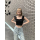 Chenmi Fan Lace sling top for women short slim design summer white sleeveless shirt