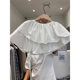 Match the atmosphere artifact ~ Sweet niche lace layered with solid color puffy skirt curtain