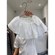 Match the atmosphere artifact ~ Sweet niche lace layered with solid color puffy skirt curtain