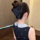 Hepburn style hair clip Louis bow tie clip women's hair volume back head hair ornaments high-end shark clip