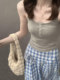 American hot girl button base small suspender vest for women in summer, special inner and outer short sleeveless top