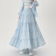 Women's 2025 new summer sweet age-reducing medium-length high waist drooping A-line large umbrella skirt
