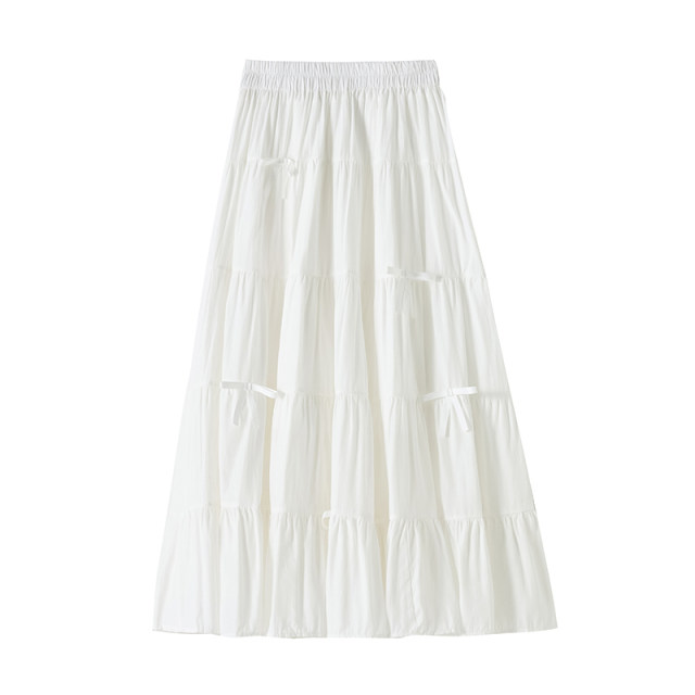 Women's 2025 new summer sweet age-reducing medium-length high waist drooping A-line large umbrella skirt