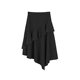 sdeer San Dior women's clothing autumn retro casual ruffle splicing irregular long skirt S21381117