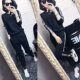 European station suit 2025 autumn and winter sweater knitted sweater suit women's slim casual pants two-piece set fashion