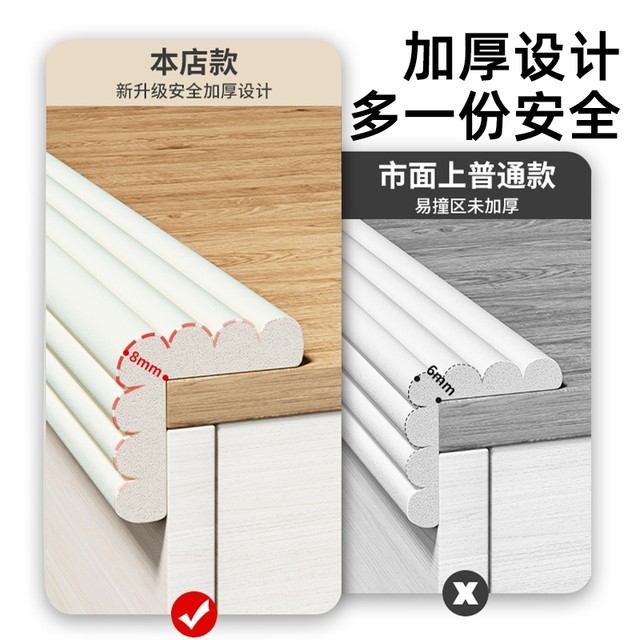 Children's anti-collision strips, door frames, soft-packed corners, anti-collision corner guards, desktop anti-collision protection, cotton anti-collision stickers for safety
