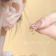 
The name of the rose flower pink ear clip without piercing for women sweet, compact and temperament without pierced mosquito coil disc ear clip
