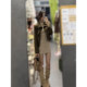 XZY Slightly Fat Korean Hot Girl Half Turtle Collar Slim Dress Women's 25 Years Winter Brown Short Jacket