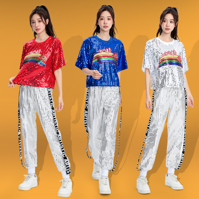 Jazz dance showing clothing cheerleader clothing women's suit Korean female group adult middle school students la la la fuck performance clothing
