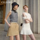 CELFORD Spring and Summer Sweet and versatile embroidered printed pocket short skirt CWFS231023