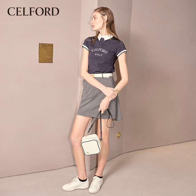 CELFORD Spring and Summer Sweet and versatile embroidered printed pocket short skirt CWFS231023