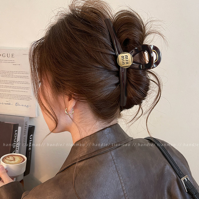 Simple clip women's 2025 new high-end large hairpin high-quality back head shark chuck headdress