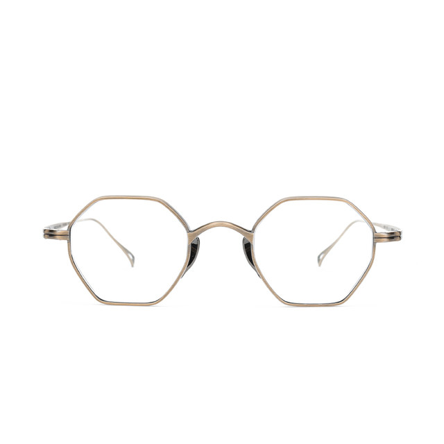 Wannian tortoise glasses KAMEMANen male geometric polygon Japanese handmade pure titanium myopia frame KMN-152