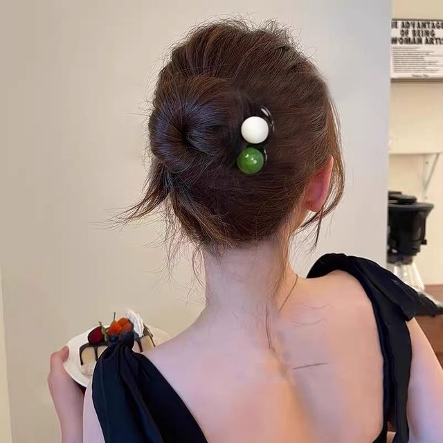 2025 new simple pearl three-tooth hairpin for women with versatile temperament hairpin on the back of the head hairpin artifact headdress hairpin