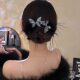 Autumn and winter fashion butterfly light luxury hair accessories head clip feather duckbill clip 2025 new high-end hair clip back headwear