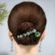 New Chinese style rose beaded one-word twist clip 2025 new style hair gripper hair clip for the back of the head with multiple hair clips