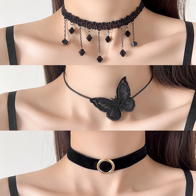 High-end necklace for women choker collar black lace neck strap clavicle chain neck chain neck accessories 2025 new style